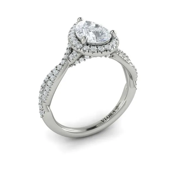 Entwined Pear Halo Engagement Ring James & Williams Jewelers Berwyn, IL