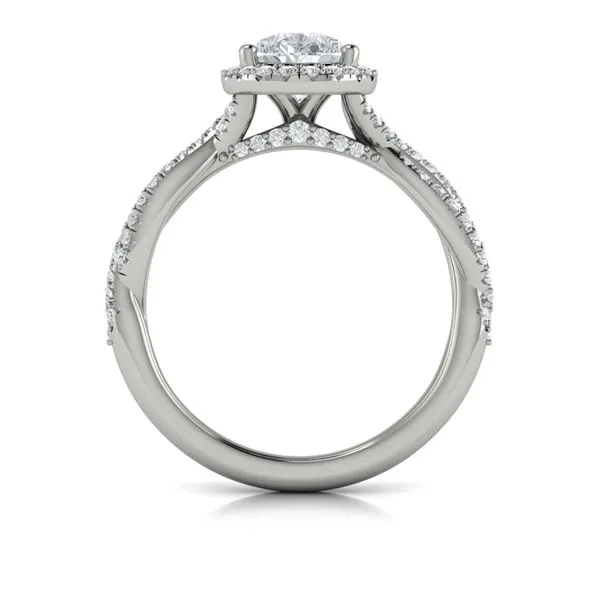 Entwined Pear Halo Engagement Ring Image 3 James & Williams Jewelers Berwyn, IL