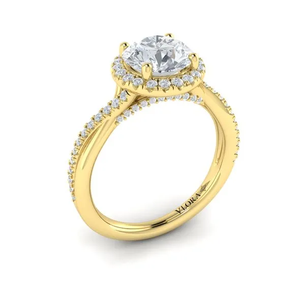 Entwined Halo Round Engagement Ring James & Williams Jewelers Berwyn, IL