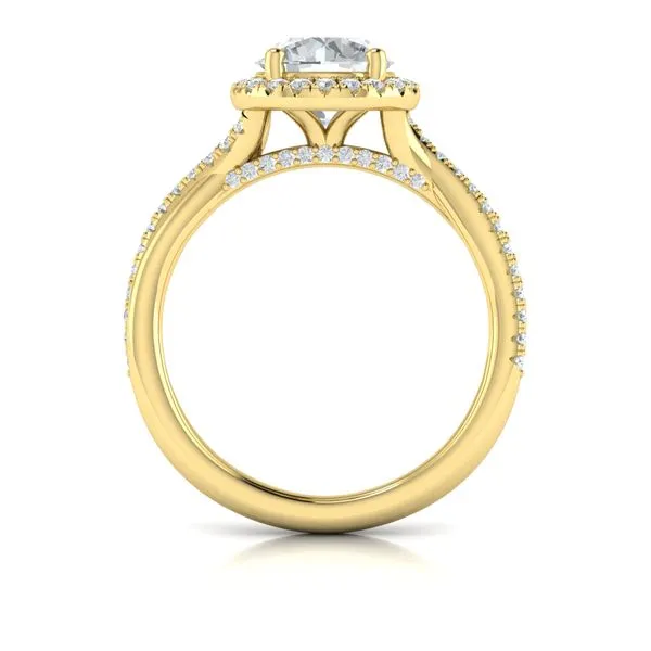 Entwined Halo Round Engagement Ring Image 3 Mitchell's Jewelry Norman, OK