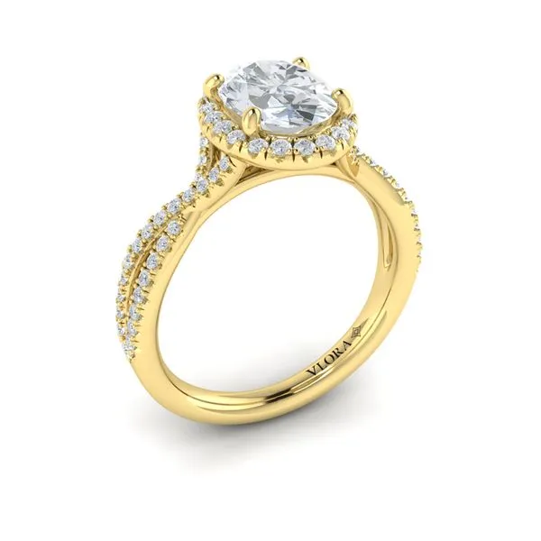Entwined Oval Halo Engagement Ring James & Williams Jewelers Berwyn, IL