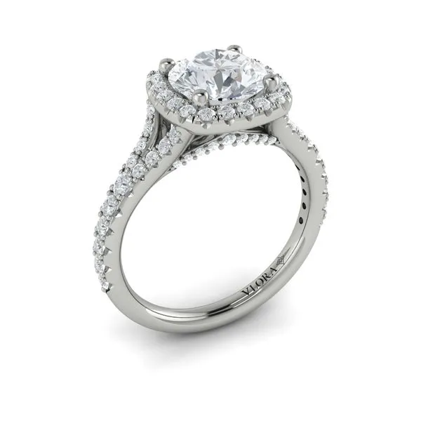 Euro Halo Round Engagement Ring James & Williams Jewelers Berwyn, IL