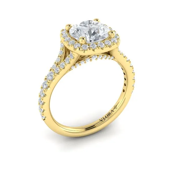 Euro Halo Round Engagement Ring James & Williams Jewelers Berwyn, IL
