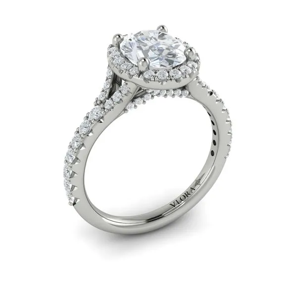 Timeless Halo Split Shank Oval Engagement Ring James & Williams Jewelers Berwyn, IL