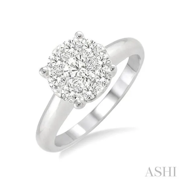 1/3 Ctw Lovebright Round Cut Diamond Bridal Ring in 14K White Gold Hart's Jewelers Grants Pass, OR
