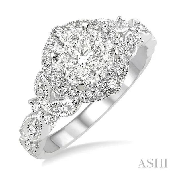 5/8 Ctw Diamond Lovebright Engagement Ring in 14K White Gold Hart's Jewelers Grants Pass, OR