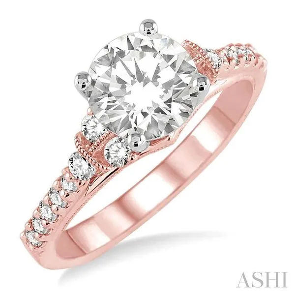 3/8 Ctw Diamond Semi-Mount Engagement Ring in 14K Rose and White Gold Hart's Jewelers Grants Pass, OR