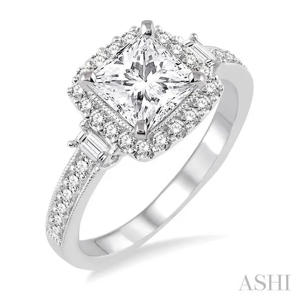 1/2 Ctw Diamond Semi-mount Engagement Ring in 14K White Gold Hart's Jewelers Grants Pass, OR