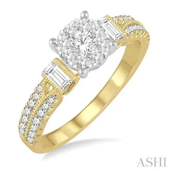 3/4 Ctw Diamond Lovebright Engagement Ring in 14K Yellow and White Gold Hart's Jewelers Grants Pass, OR