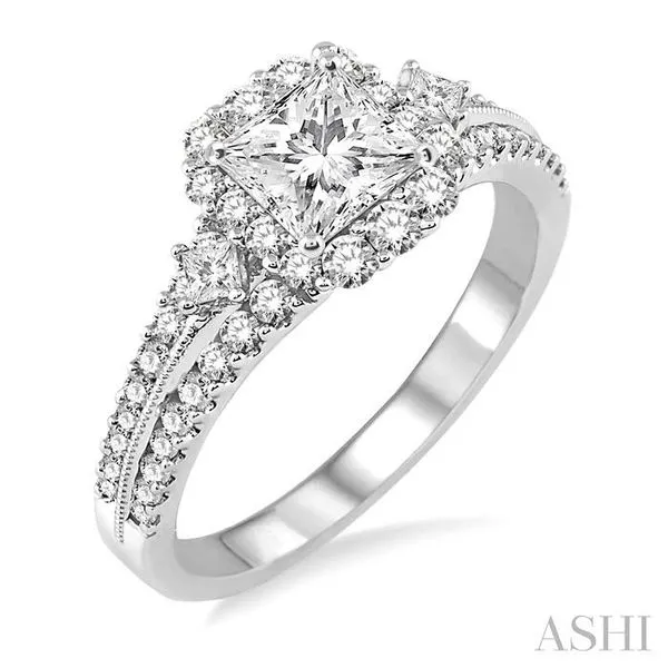 3/4 Ctw Diamond Semi-mount Engagement Ring in 14K White Gold Hart's Jewelers Grants Pass, OR