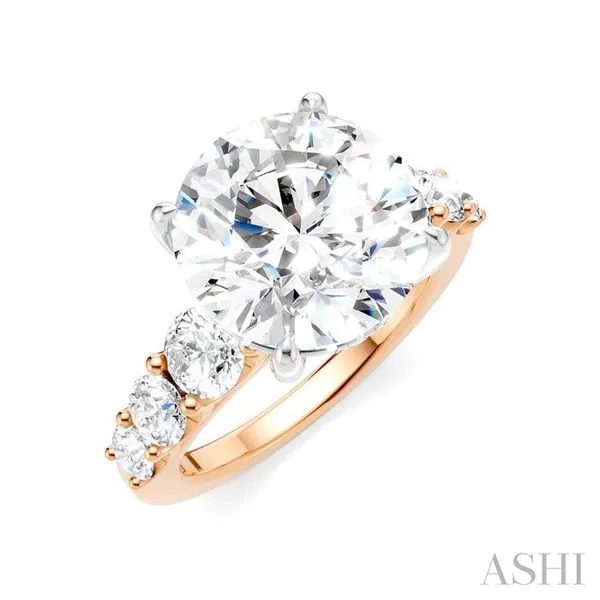 1 1/4 Ctw Round Shape Round Cut Diamond Semi-Mount Engagement Ring in 14K Rose and White Gold Hart's Jewelers Grants Pass, OR