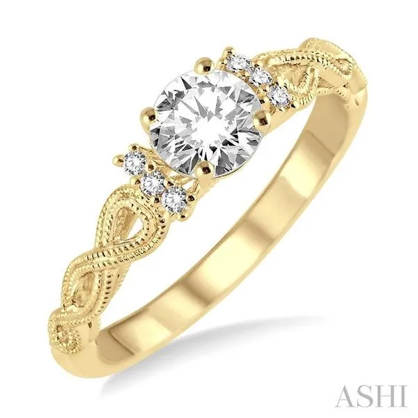 1/20 Ctw Diamond Semi-mount Engagement Ring in 14K Yellow Gold Hart's Jewelers Grants Pass, OR