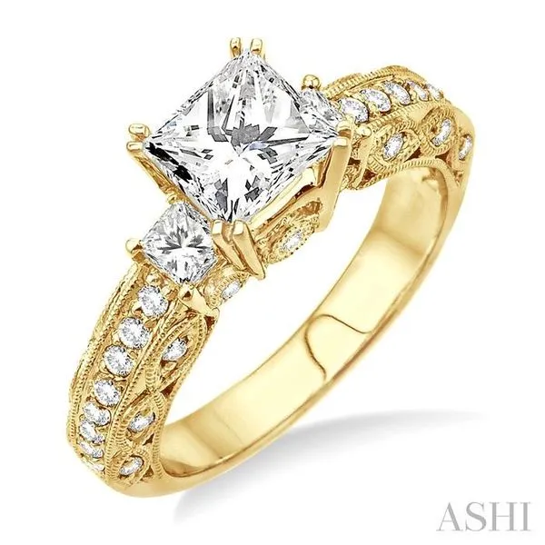3/4 Ctw Diamond Semi-Mount Engagement Ring in 14K Yellow Gold Hart's Jewelers Grants Pass, OR