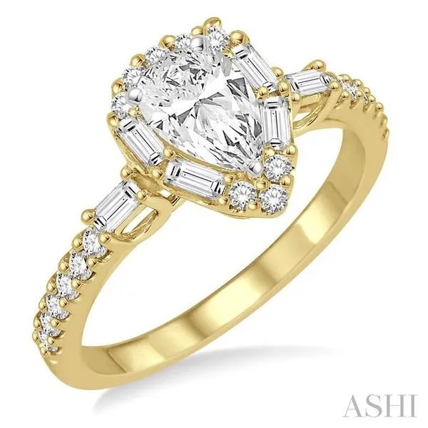 1/2 Ctw Diamond Semi-mount Engagement Ring in 14K Yellow and White Gold Hart's Jewelers Grants Pass, OR