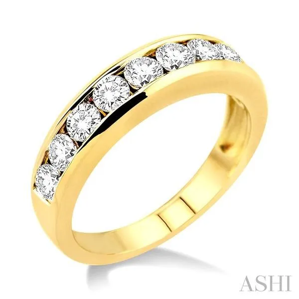 1 Ctw Channel Set Round Cut Diamond Wedding Band in 14K Yellow Gold Hart's Jewelers Grants Pass, OR