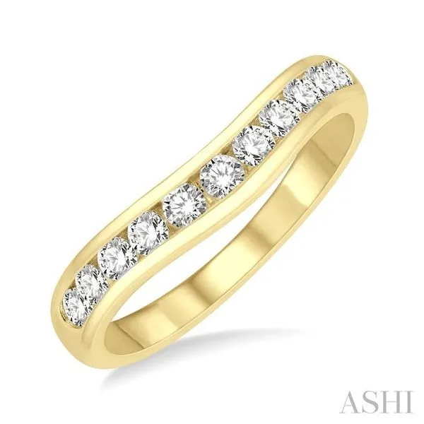1/2 Ctw Round Cut Diamond Inlay Wedding Band in 14K Yellow Gold Hart's Jewelers Grants Pass, OR