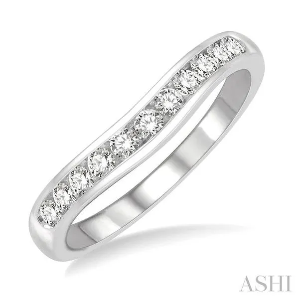 1/3 Ctw Round Cut Diamond Inlay Wedding Band in 14K White Gold Hart's Jewelers Grants Pass, OR