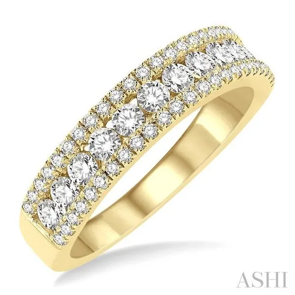 1 Ctw Channel Round Cut Diamond Wedding Band in 14K Yellow Gold Hart's Jewelers Grants Pass, OR