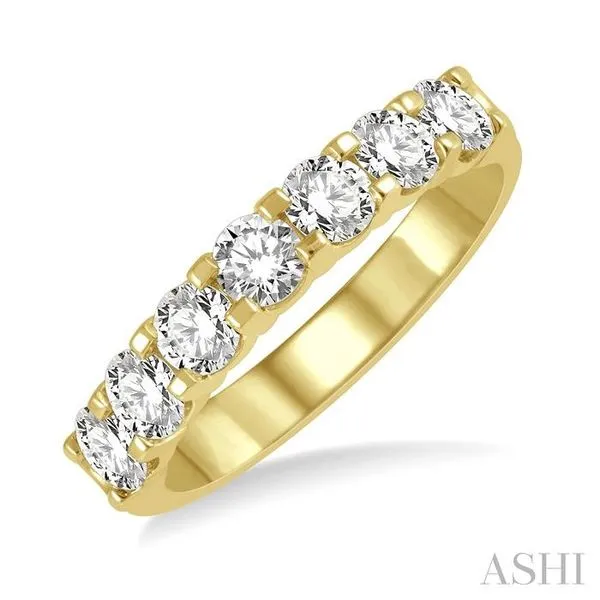 1 Ctw Round Cut 7 Stone Diamond Wedding Band in 14K Yellow Gold Hart's Jewelers Grants Pass, OR