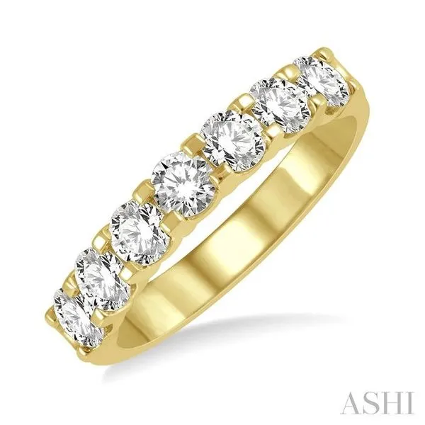 1 Ctw Round Cut 7 Stone Diamond Wedding Band in 14K Yellow Gold Hart's Jewelers Grants Pass, OR