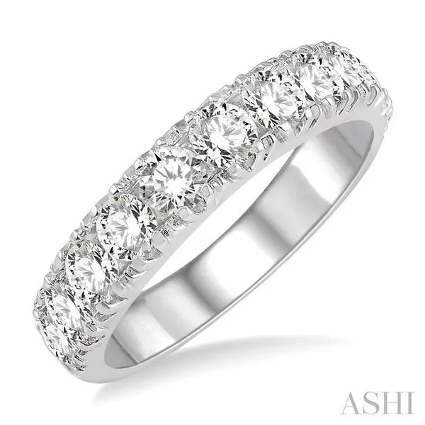 2 Ctw 11 Stone Round Cut Diamond Wedding Band in 14K White Gold Hart's Jewelers Grants Pass, OR
