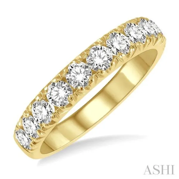 1 Ctw 11 Stone Round Cut Diamond Wedding Band in 14K Yellow Gold Hart's Jewelers Grants Pass, OR