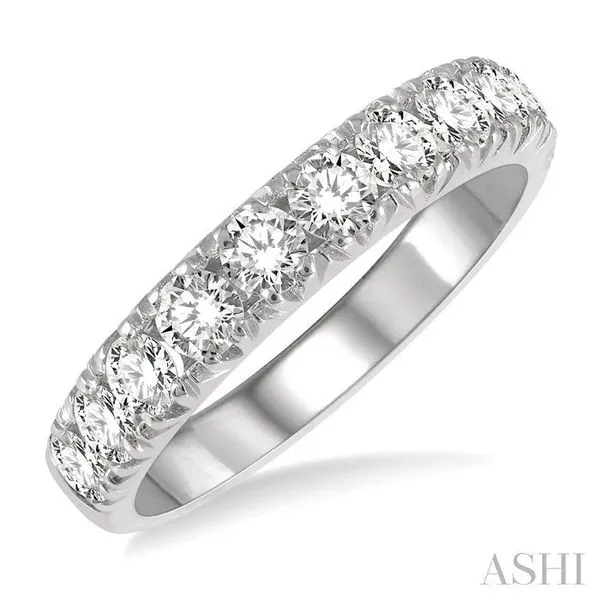 1 Ctw 11 Stone Round Cut Diamond Wedding Band in Platinum Hart's Jewelers Grants Pass, OR
