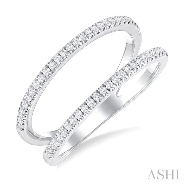 1/3 Ctw Split Twin Ring Illusion Round Cut Diamond Lightweight Fashion Ring in 10K White Gold Hart's Jewelers Grants Pass, OR