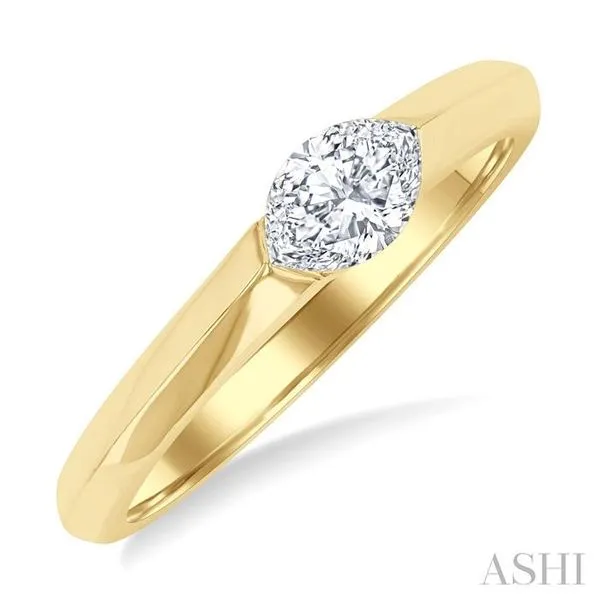 1/3 Ctw East-West Set Marquise Cut Diamond Solitaire Fashion Ring in 14K Yellow Gold Hart's Jewelers Grants Pass, OR