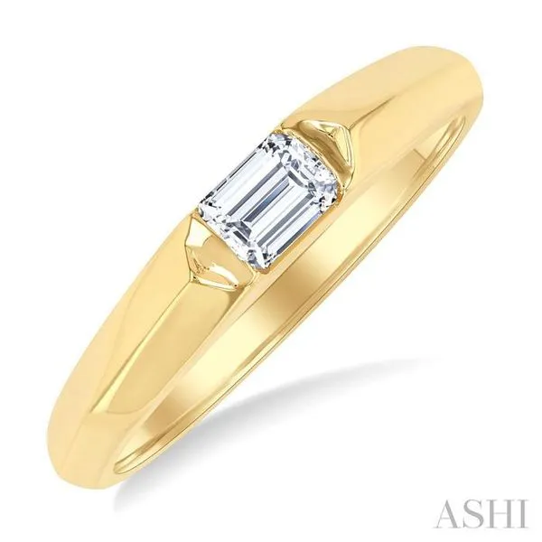 1/3 Ctw East-West Set Emerald Cut Diamond Solitaire Fashion Ring in 14K Yellow Gold Hart's Jewelers Grants Pass, OR