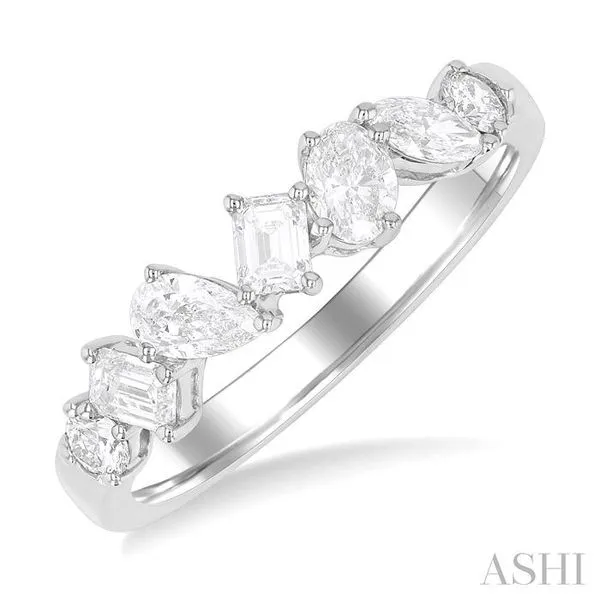 3/4 Ctw Mixed Cut Diamond Fashion Band in 14K White Gold Hart's Jewelers Grants Pass, OR