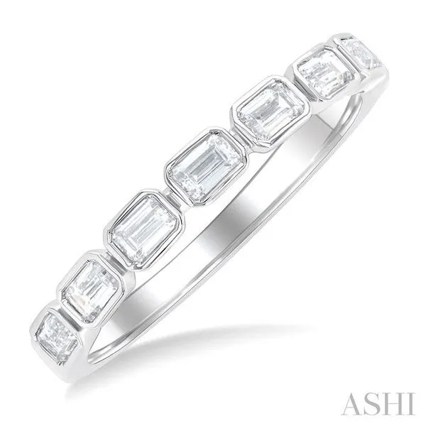 3/4 Ctw East-West Emerald Cut Bezel Diamond Fashion Band in 14K White Gold Hart's Jewelers Grants Pass, OR