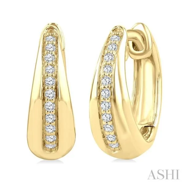 1/6 Ctw Round Cut Diamond Bold Hoop Fashion Earrings in 10K Yellow Gold Hart's Jewelers Grants Pass, OR