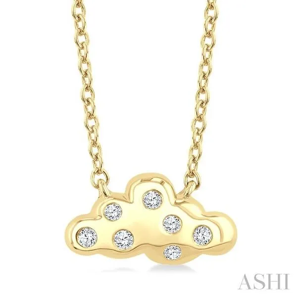 1/20 Ctw Cloud Single Cut Diamond Petite Fashion Pendant With Chain in 10K Yellow Gold Hart's Jewelers Grants Pass, OR