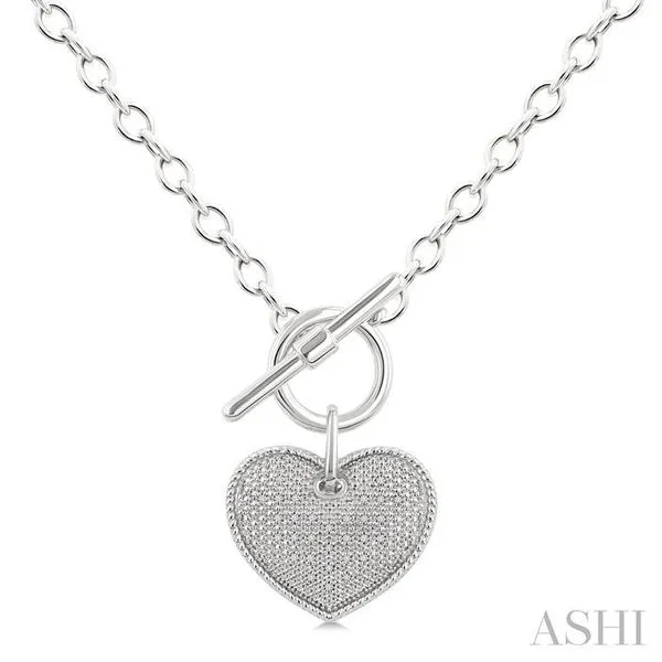1/10 Ctw Heart Toggle Single Cut Diamond Fashion Necklace in Sterling Silver Hart's Jewelers Grants Pass, OR