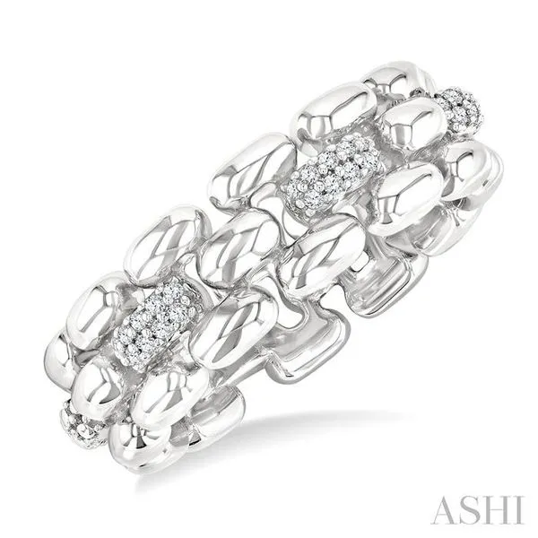 1/10 Ctw Bold Panther Link Single Cut Diamond Fashion Ring in Sterling Silver Hart's Jewelers Grants Pass, OR