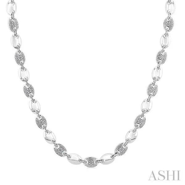 1/4 Ctw Mariner Link Single Cut Diamond Necklace in Sterling Silver Hart's Jewelers Grants Pass, OR