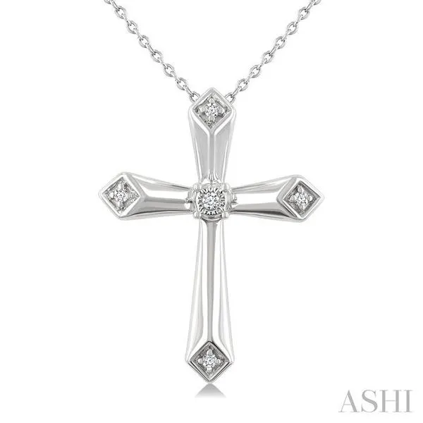 1/20 Ctw Single Cut Diamond Fashion Cross Pendant With Chain in Sterling Silver Hart's Jewelers Grants Pass, OR