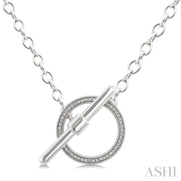 1/10 Ctw Circle Toggle Single Cut Diamond Fashion Necklace in Sterling Silver Hart's Jewelers Grants Pass, OR