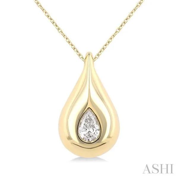 1/4 Ctw Teardrop Pear Cut Diamond Fashion Pendant With Chain in 14K Yellow Gold Hart's Jewelers Grants Pass, OR