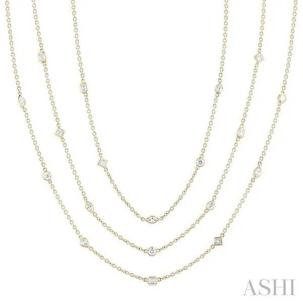 5 Ctw Mixed Diamond Cut 60-Inch Station Necklace in 14K Yellow Gold Hart's Jewelers Grants Pass, OR