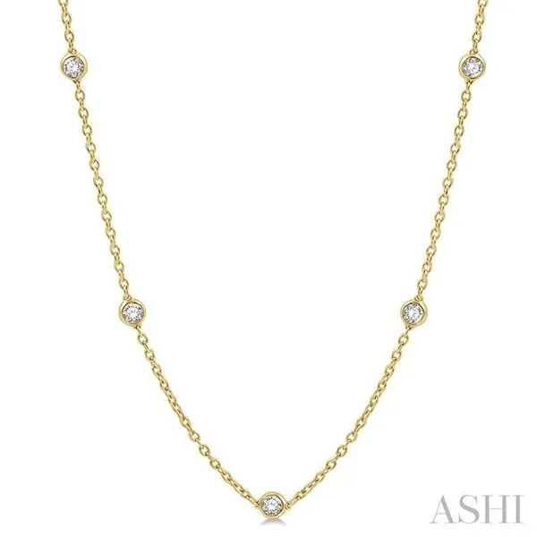 1 1/2 Ctw Round Cut Diamond Fashion Necklace in 14K Yellow Gold Hart's Jewelers Grants Pass, OR