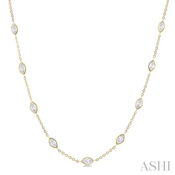 3 Ctw Marquise Cut Diamond Fashion Necklace in 14K Yellow Gold Hart's Jewelers Grants Pass, OR