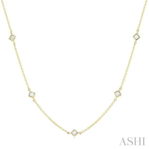 1/2 Ctw Princess Cut Diamond Fashion Necklace in 14K Yellow Gold Hart's Jewelers Grants Pass, OR