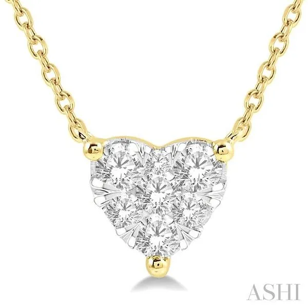 1/4 Ctw Lovebright Diamond Heart Pendant With Chain in 14K Yellow and White Gold Hart's Jewelers Grants Pass, OR