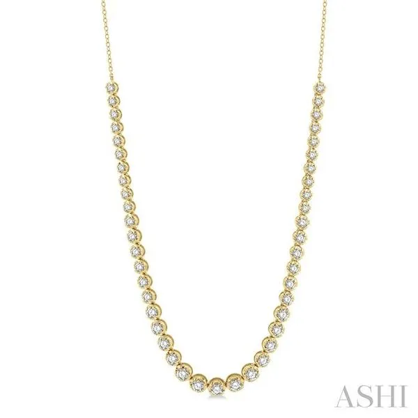 3 ctw Round Cut Diamond Illusion Necklace in 14K Yellow Gold Hart's Jewelers Grants Pass, OR