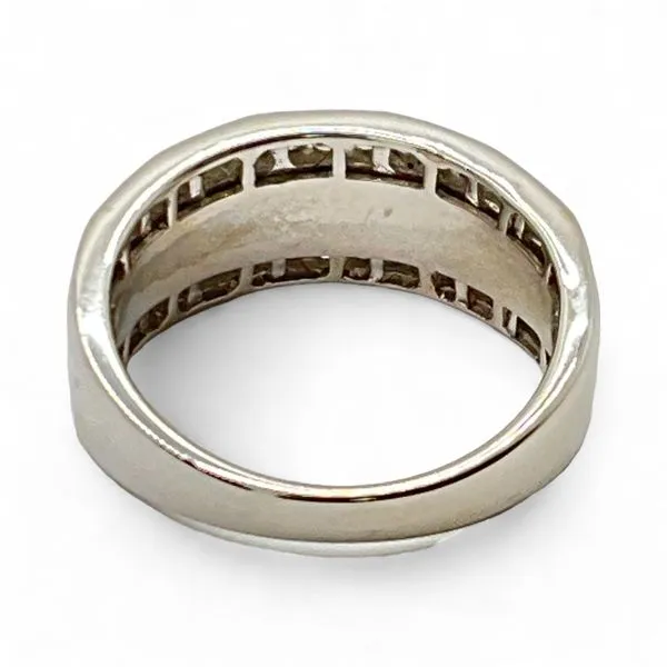 10k White Gold 1.50ctw Round Diamond I2 I Wedding Band Size 10