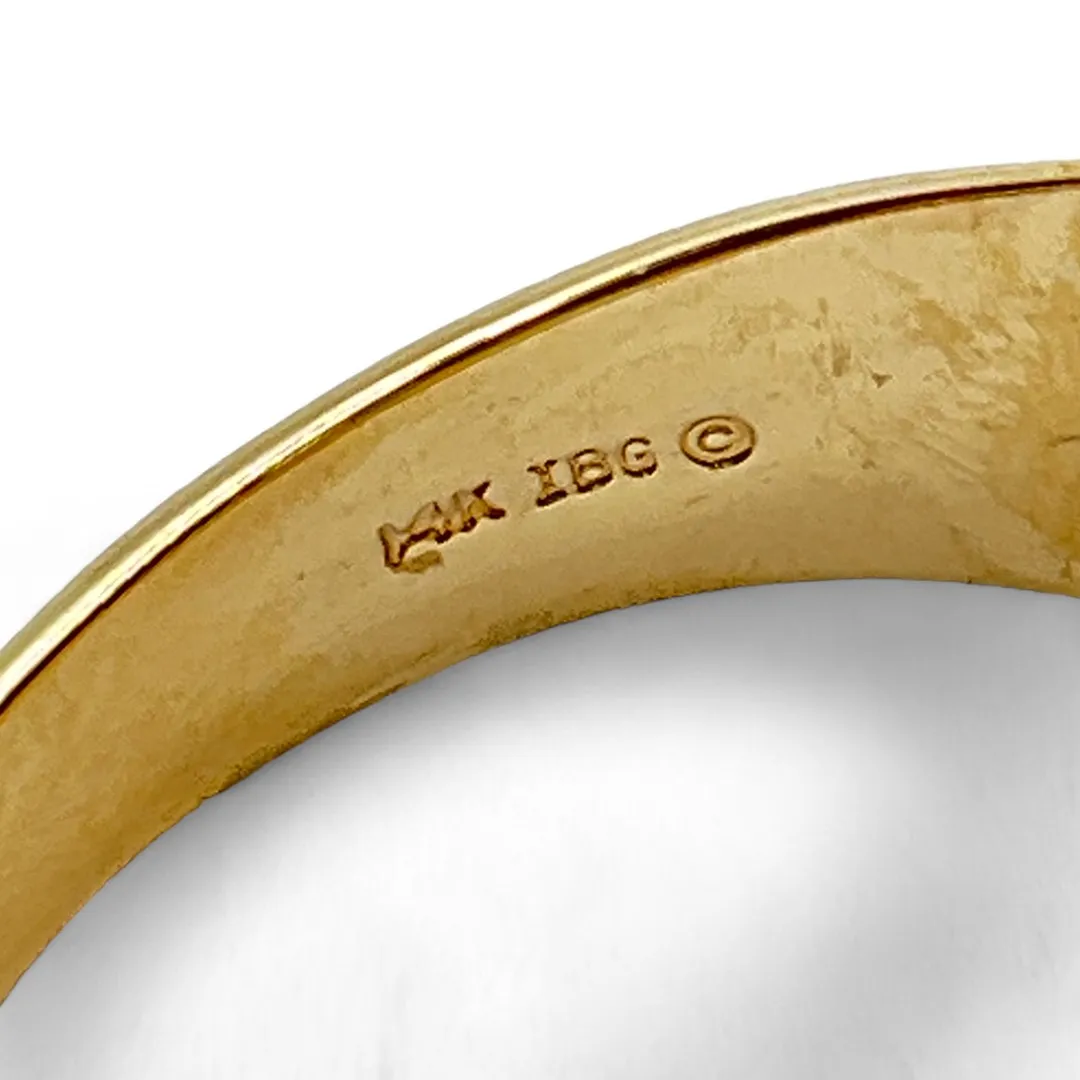 14k Yellow Gold Brilliant Cut Diamond .25ctw Quincunx Ring Size 9.5