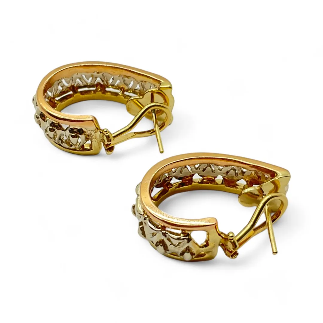 14k Yellow and White Gold 9.7mm