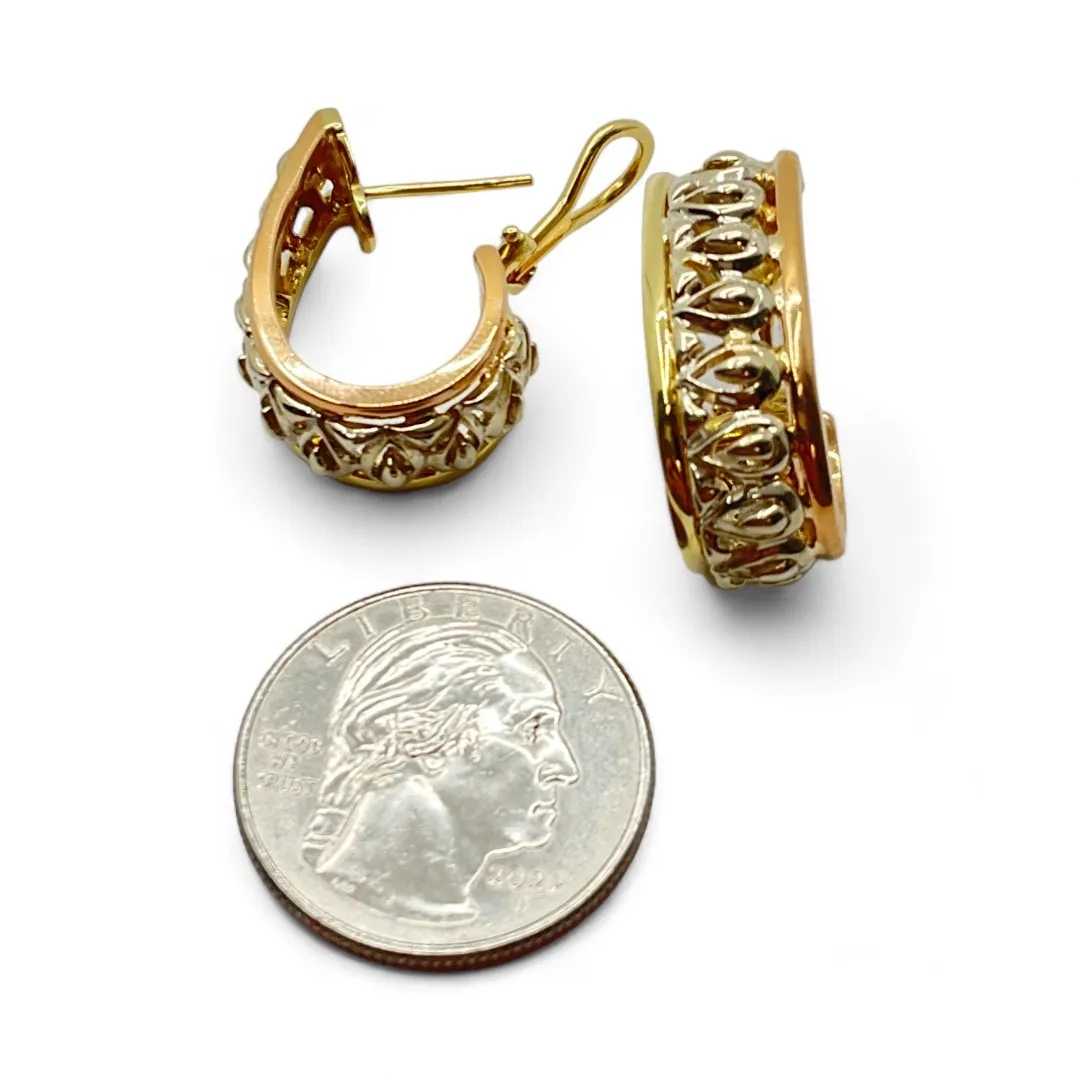 14k Yellow and White Gold 9.7mm